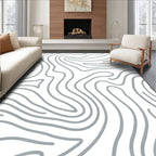Abstract Organic Swirl Lines Rug