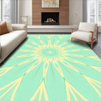 Radiant Geometric Sunburst Pattern Rug