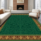 Ornate Verdant Vine Scrollwork Rug