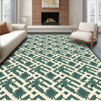 Intricate Lattice Floral Pattern Rug
