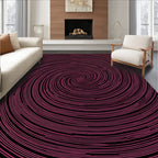 Pink Swirl Patterned Textile Art Rug