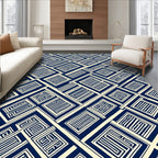 Geometric Maze Pattern Rug