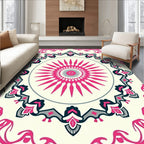 Floral Medallion Graphic Design Rug