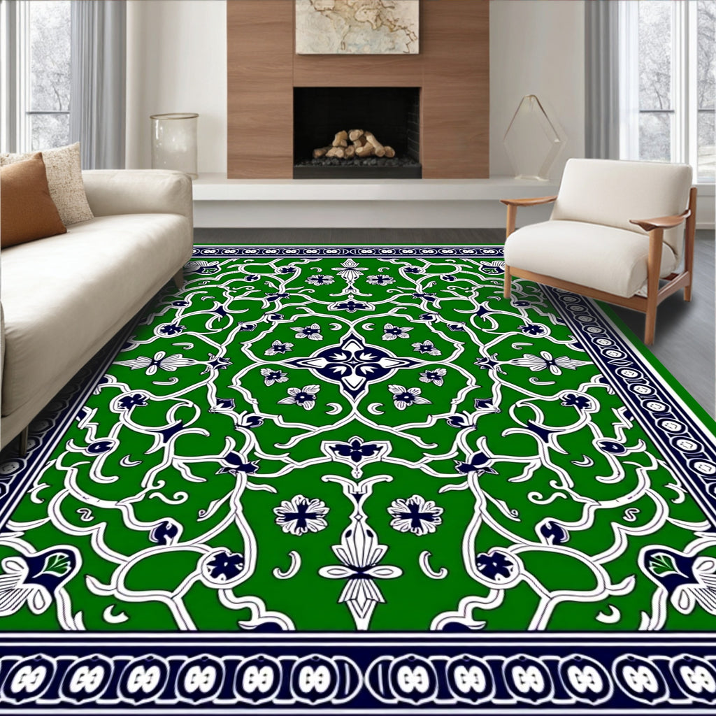 Ornate Floral Vine Patterned Rug