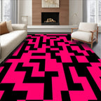 Geometric Maze Pattern Rug
