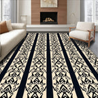 Tribal Striped Geometric Pattern Rug