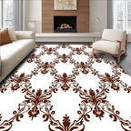 Elegant Floral Damask Pattern Rug