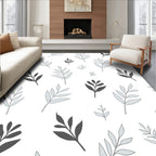 Minimalist Leaf Patterned Design Rug