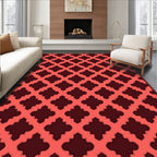 Coral Lattice Geometric Style Rug