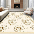 Vintage Floral Scroll Pattern Rug