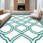 Trellis Patterned Overlay Rug