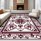 Intricate Floral Swirl Pattern Rug