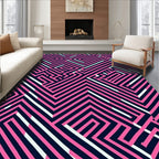 Geometric Maze Abstract Design Rug