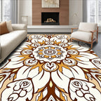 Radiant Floral Mandala Pattern Design Rug