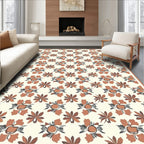 Rustic Floral Pattern Design Rug
