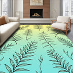 Gradient Leaf Pattern Design Rug