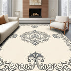 Ornate Floral Scrollwork Design Rug