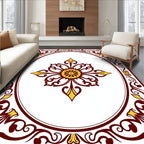 Floral Medallion With Vine Border Rug