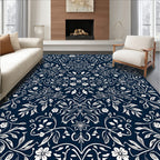 Ornate Floral Scrolling Vine Design Rug