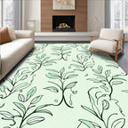 Delicate Leaf Vine Pattern Rug