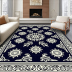 Classic Intricate Floral Mandala Pattern Rug