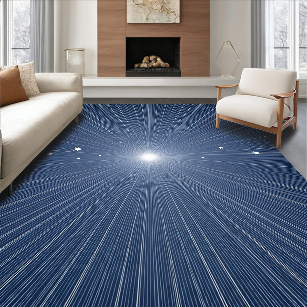 Radiant Starburst With 7 Stars Rug