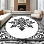 Intricate Floral Star Emblem Rug