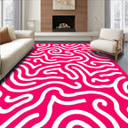 Bold Abstract Swirl Pattern Rug