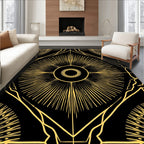 Art Deco Sunburst Geometric Pattern Rug