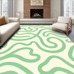 Swirling Lines Abstract Pattern Rug