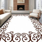 Ornate Scrollwork Frame Design Rug