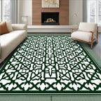Intricate Lattice Geometric Design Rug