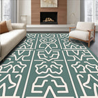 Abstract Geometric Line Art Pattern Rug