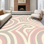 Curvy Abstract Swirl Pattern Rug