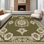Classic Floral Bordered Intricate Design Rug