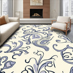 Art Nouveau Floral Swirls Pattern Rug