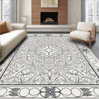 Ornate Floral Symmetry Pattern Rug