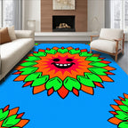 Happy Sun Flower Pattern Design Rug