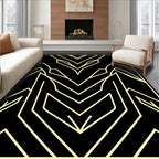 Modern Geometric Fan Pattern Rug