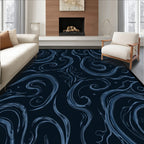 Mystical Swirls Star Pattern Rug