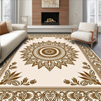 Art Deco Floral Medallion Ornamental Rug