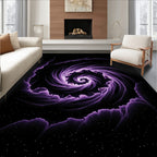 Vivid Purple Galactic Swirl Rug
