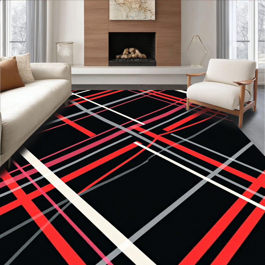 Sharp Lines Bold Color Collage Rug