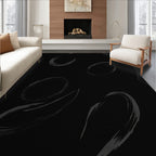 Abstract Brushstroke Circles Pattern Rug
