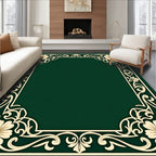 Elaborate Floral Vine Frame Rug