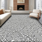 Intricate Labyrinth Pattern Rug