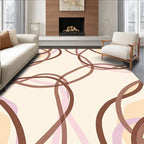 Intertwined Abstract Organic Lines Pattern Rug