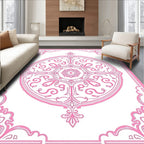 Ornate Mandalas Pink Pattern Rug
