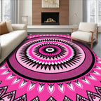 Vibrant Pink Mandala Pattern Rug