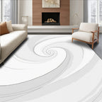 Abstract Swirl Monochrome Pattern Rug